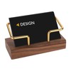 Sliverdew Walnut Wood and Brass Business Card Holder - Classic