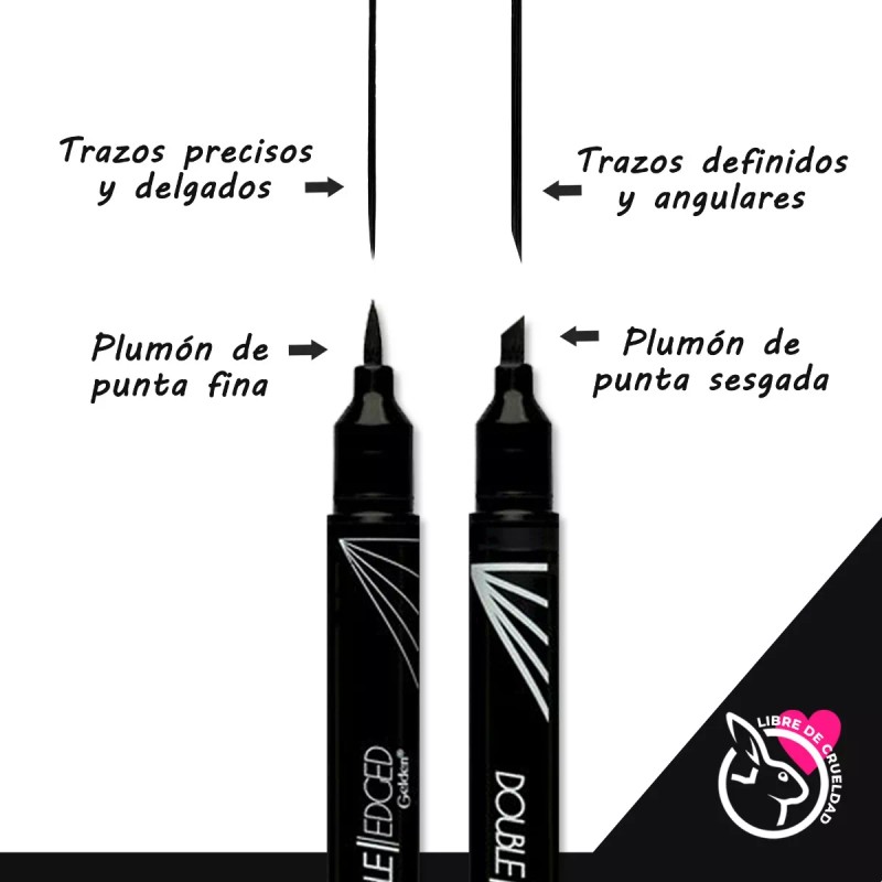 Gelden Delineador Líquido Para Ojos De Doble Punta [ Double