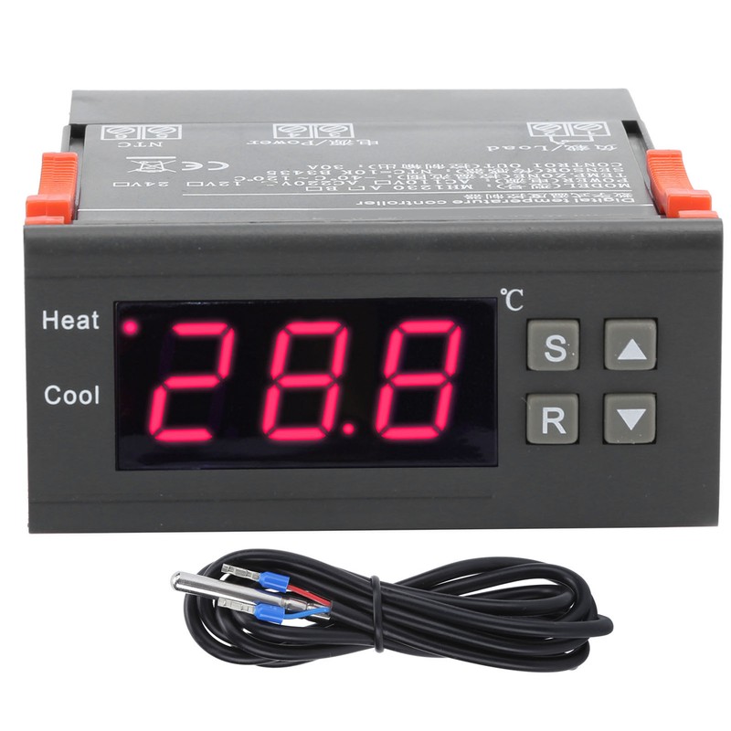 Electronic Digital Display Thermostat Double Output Temperature Controller for Floor