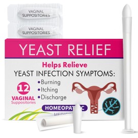 Yeast Infection Treatment for Women | Boric Acid Suppositories For Women | Helps Relieve Itching & Irritation | Vaginal Aid for Inflammation, Dryness & Watery Discharge | 12 Vaginal Suppositories
