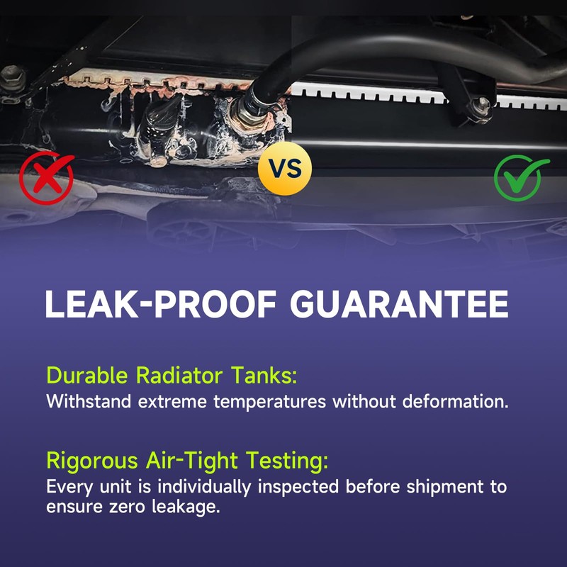 Engine Coolant Radiator with Transmission Oil Cooler Compatible with Ford