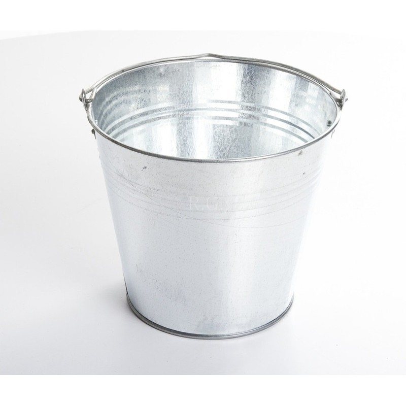 Unbekannt Metal Bucket Water Bucket Tin Bucket Galvanised Decorative Bucket