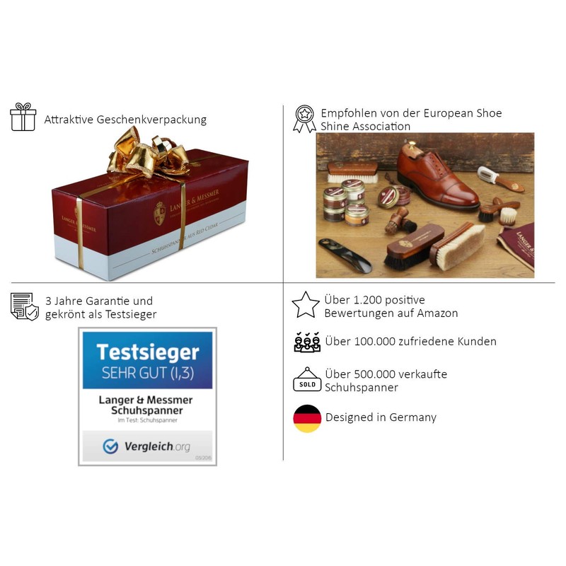 Langer & Messmer Red Cedar Shoe Trees, Size UK 5/6,