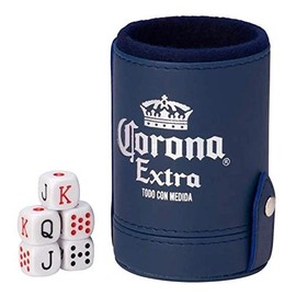 DOMINO'S AZTECA MEXICO Cubilete Porta Dados Corona Extra