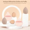 Maange 12pcs Brochas Maquillaje Doble Punta Esponjas Pulir Líquidos Cremas