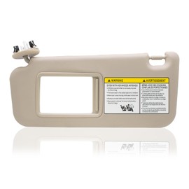 NHILES Left Driver Side Sun Visor Replacement Compatible with Toyota RAV4 2006 2007 2008 2009 2010 2011 2012 2013 with Light Replace# 74320-42501-A1 Beige