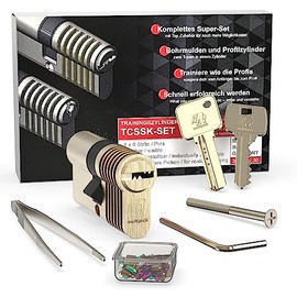 MULTIPICK 2-in-1 Training Cylinder Set – [Includes 50-Piece Pinning Kit] Lock Picking Tool – Variable 6-Pin EU Practice Lock – Pick Lock – Training Lock for Professionals & Beginners