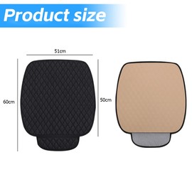 JNNJ Pack of 2 Seat Cushion Car Front Seats, Car Seat Cushion Seat Covers Avec Fond Antidérapant, Non-Slip Car Seat Protector, for Car Front Seat (Black)
