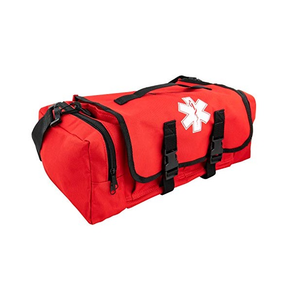 LINE2design First Aid Medical Bag - EMT Paramedic Economical Tactical First Responder Trauma Bag Empty – Multipurpose EMS Bag for Emergency Medical Supplies – Red