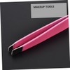 WOONEKY Beauty 4pcs Eyebrow Clamps Stainless Steel Tweezer Comb Ergonomic