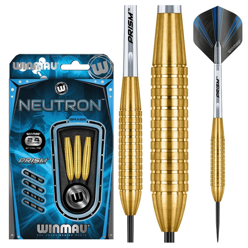 WINMAU Neutron 24 gram Brass Darts with Prism Flights and