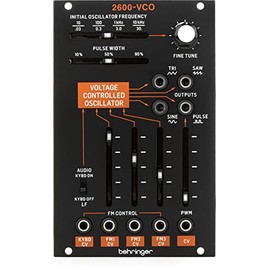 Behringer 2600-VCO Analog Synthesizer, Eurorack Module, Supports Eurorack, Analog VCO Module, Reproduces 2600 Circuits, Black