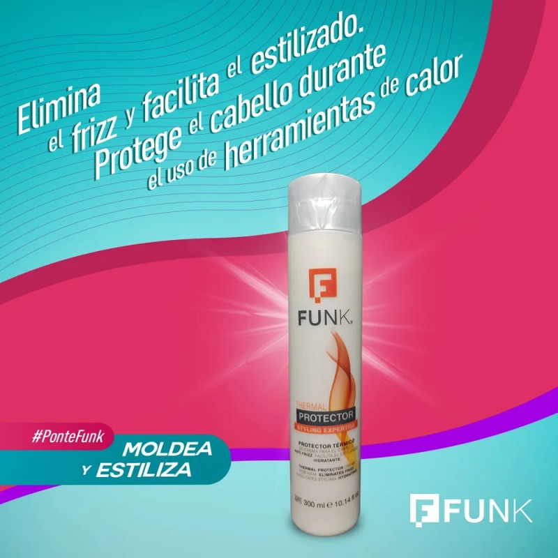 Protector Térmico Funk Para El Cabello Anti Frizz 300 Ml