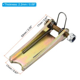 PATIKIL 2 Inch Hook Safety Latch Kit, 2 Pack Metal Towing Receiver Hitch Replacement for Clevis Hook Trailer, Zinc Plating