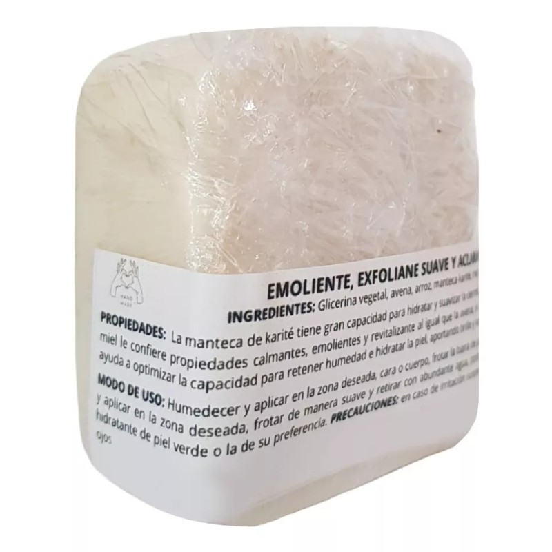 Siarivee Jabón Artesanal Avena Arroz Karité Aclara Exfolia Suave 65gr