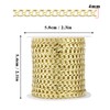 [33 FT] Gold Curb Chains Roll, 4mm Wide 14K Gold