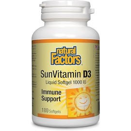 Natural Factors Natural Factors - Vitamin D3 1000 IU, 180 Softgels