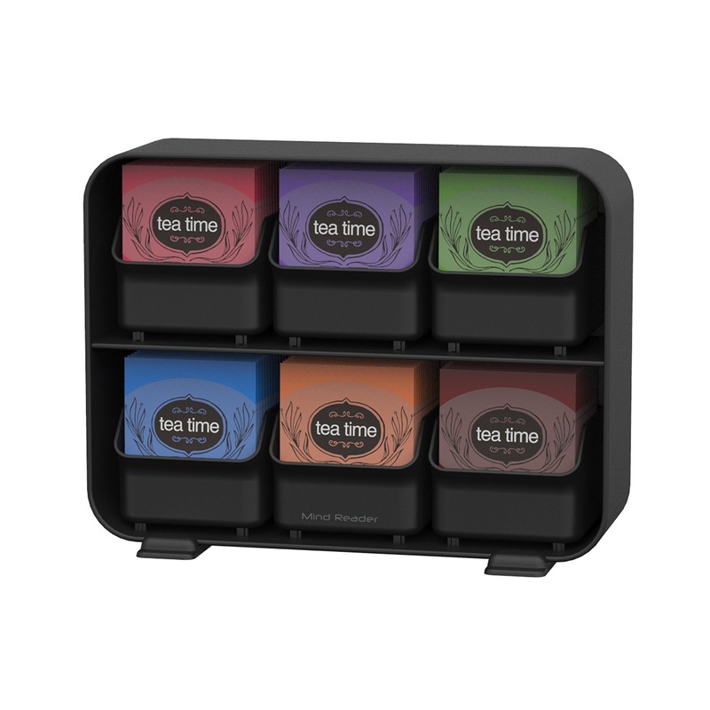 Mind Reader Anchor Collection, 6-Drawer Tea Bag Organizer, Removable Drawers,