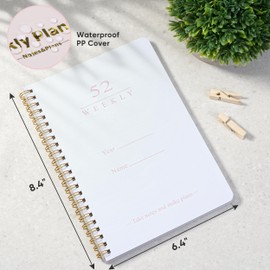 MSTONAL Undated Weekly Planner, 52 Sheets Weekly Goals Notebook, 6.4x8.4 To Do List Planner, Habit Tracker Journal with Spiral Binding for School Or Office Supplies