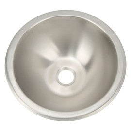 RV Round Single RV Kitchen Sink for Boat, RV Sink, Sink, Single Bowl Sink 304 Stainless Steel Wiredrawing Smoothing Space-Saving Round RV Sink