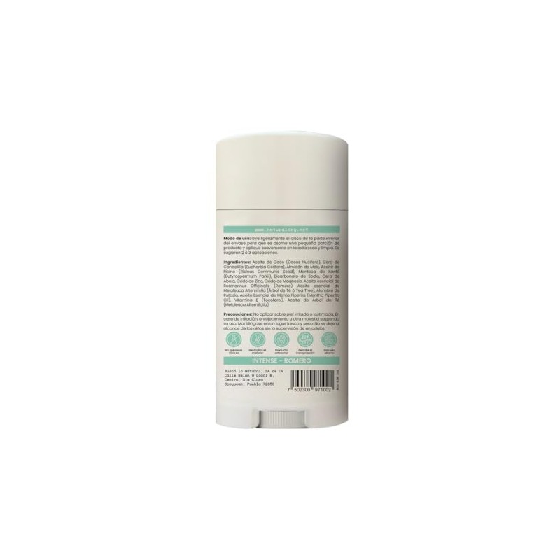 Naturaldry Men Intense Pack Desodorante Barra Natural Hombres Deportistas Aroma