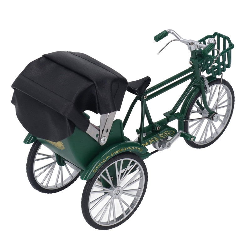 Rickshaw Model Retro Design Decorative Interesting Alloy 3 Wheel Rickshaw
