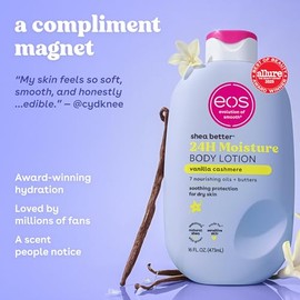 EOS Eos Shea Better Body Lotion – Vanilla Cashmere | 16 oz | Vainilla Cachemira, 16 onzas