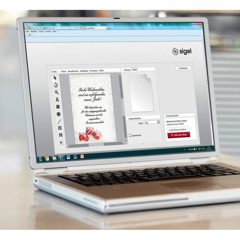 SIGEL DP247 Christmas writing paper "Winter Flair", A4, 90 gsm,