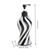 Black and White Zebra Stripe Soap Dispenser, Modern Refillable Hand