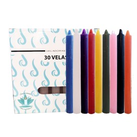 VELA PARAFINA ALTA CALIDAD 30 PZAS 15 CM X 1.5 DIÁMETRO (ROJO)