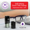 Shiny Smiley Face Teacher Stamp, Round Self Inking Stamp for