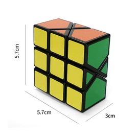 Arltoowaa Black Grid Skewb Cube, Abnormity 1x3x3 Speed Cube, Educational Puzzle Cube Toys, Brain Teaser