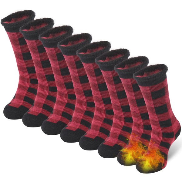 Sunew Skiing Thermal Socks 4 Pack,Men's Winter Mens Cold Temperature