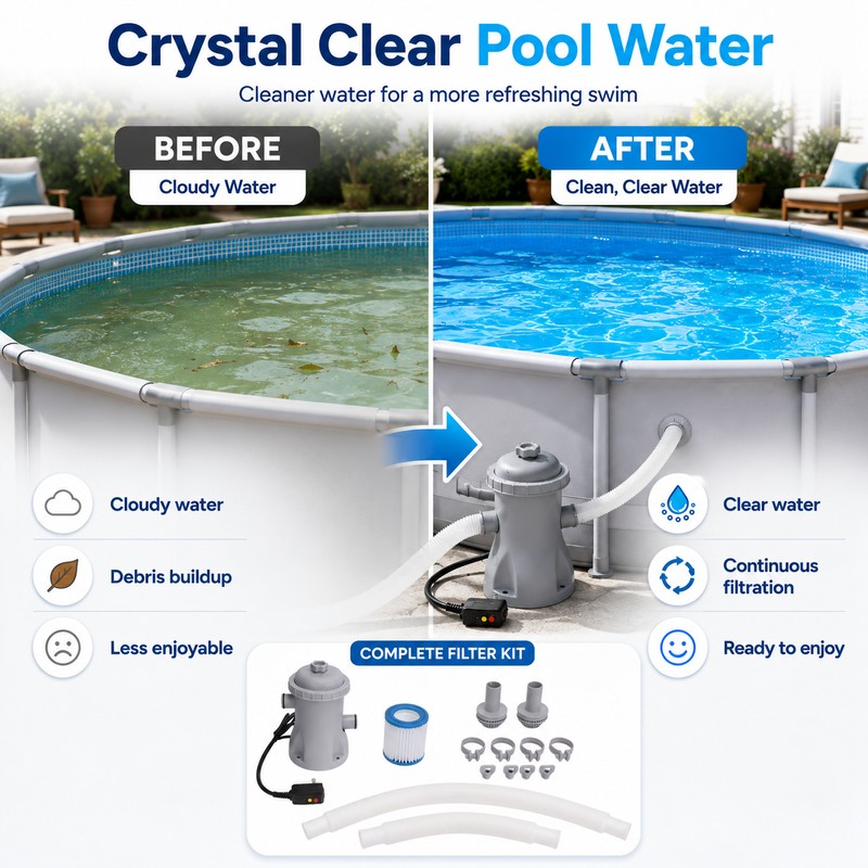 Above Ground Pool Filter Pump for Outdoor Pools – 330