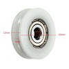 Chiloskit 2 Pieces 50mm U Groove Nylon Ball Bearing Guide