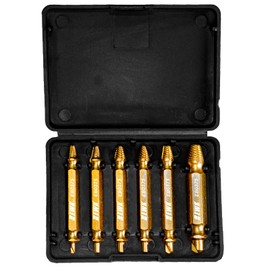 EWK 6 Pcs Screw Extractor Set - 2 in 1 Flip Screw Removal Tool for Stripped, Broken, Damage, Rust Screws