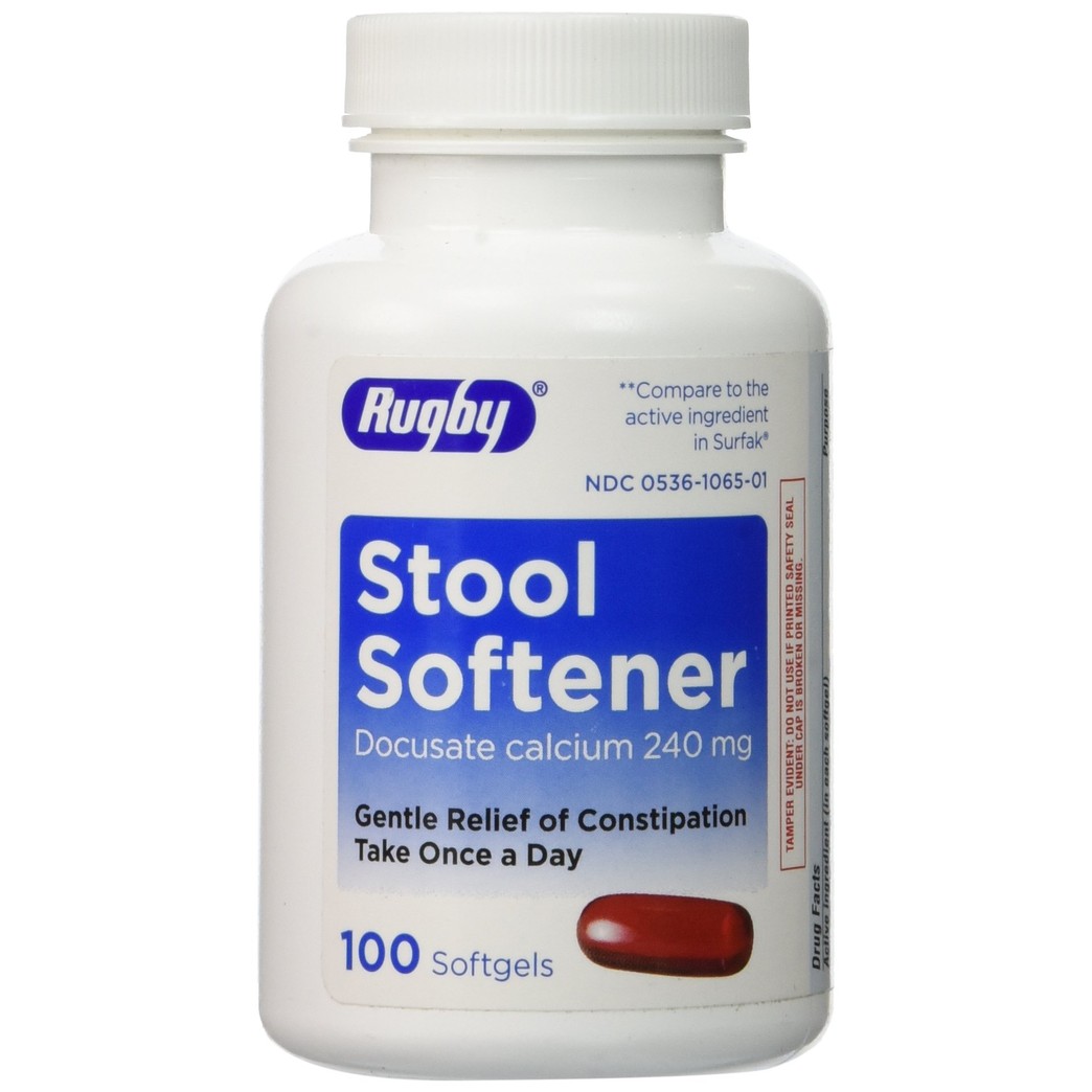 Watson Rugby Labs Stool Softener Docusate Calcium 240 mg 100 Sgels