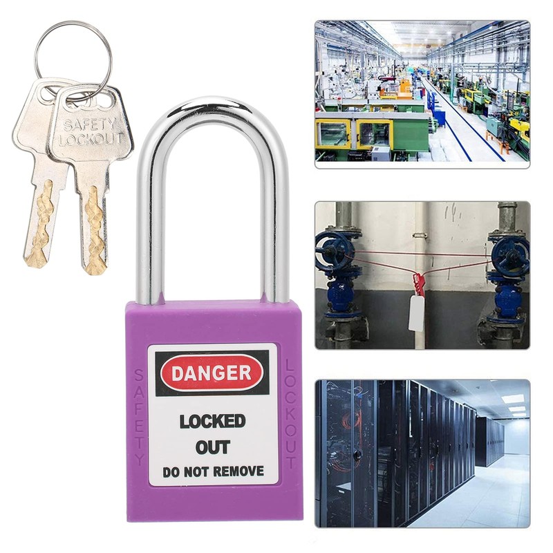 Sonew 38mm Safety Padlock with 2 Keys, Insulating Plastic Nylon