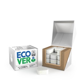 Ecover Zero Dishwasher Tablets, Dishwasher Salt & Rinse Aid Cleaning, Biodegradable Formula, Zero Fragrance, Pack of 1, 24 Tablets.