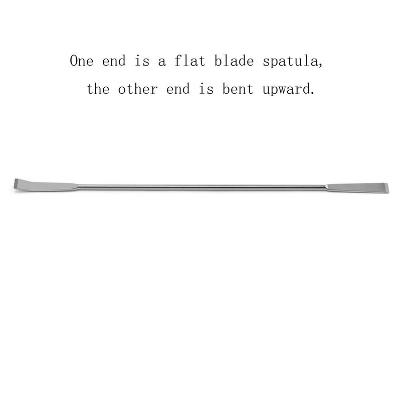 QWORK Stainless Steel Laboratory Spatula Laboratory Double Scraper, 200 mm,