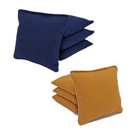 Free Donkey Sports ACA Regulation Cornhole Bags (Set of 8) (Navy and Gold) 25 Colors to Choose from.