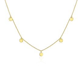 Mary & Jules Women's Gold Necklace Made of Recycled Silver, Gold-Plated, 925 Sterling Silver, Chain Women's Gold, Skin-friendly, Chain Gold for Women Girls, Gold Chain, Sterling Silver