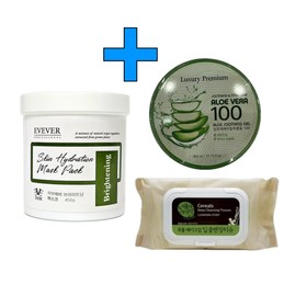 Eveever brightening mask 450g large capacity + soothing gel 300ml + Kwailnara cleansing tissue 100 sheets / 이브에버 브라이트닝 마스크 450g 대용량+수딩젤 300ml+과일나라 클렌징 티슈 100매