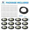 MICTUNING 2025 Upgraded White Rock Lights Super Bright Underglow Lighting