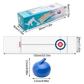 Tabletop Curling Game for Family, 8Pcs Tabletop Curling Balls with Curling Board, Portable Mini Tabletop Games, Compact Curling Family Interactive Games for Kids Adults Indoor Outdoor Travel