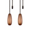 Dotlite Ceiling Fan Pull Chain Set, 2Pieces Wooden Decorative Pendant