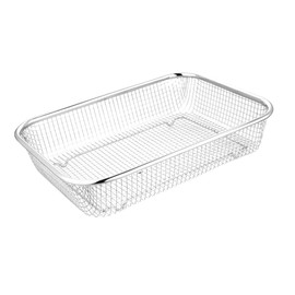 Cabilock Drain Basket for Fruit Vegetable Multifunctional Drain Basket for Kitchen Stainless Steel Storage Basket Size L