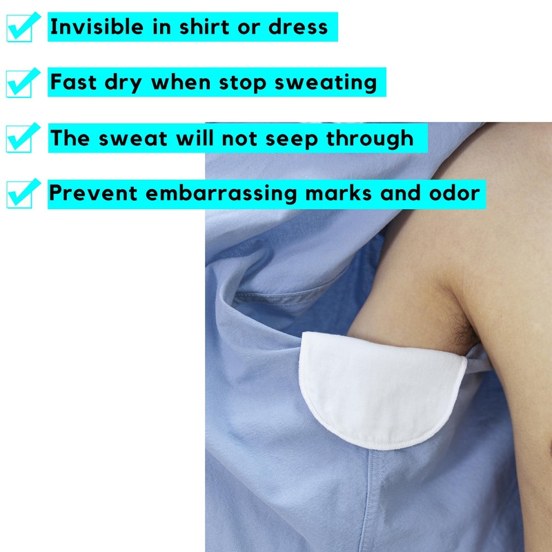 Reusable Armpit Sweat Pads Women Men, Underarm Sweat Pads for