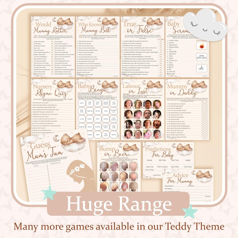 Pink Bee Parties Pin The Dummy Game in Teddy Bear
