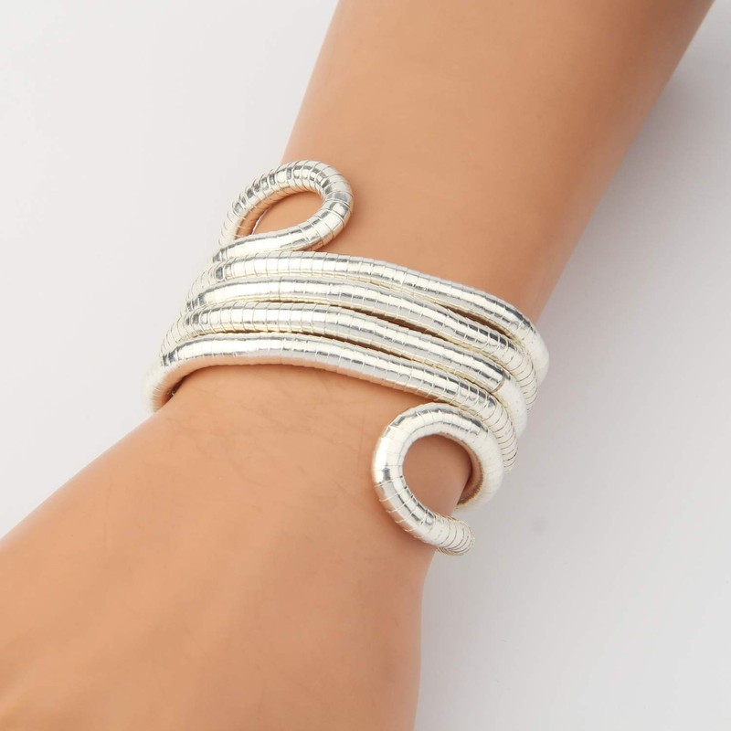 BNQL Bendable Snake Necklace Flexible Multi-purpose Necklace (Silver)